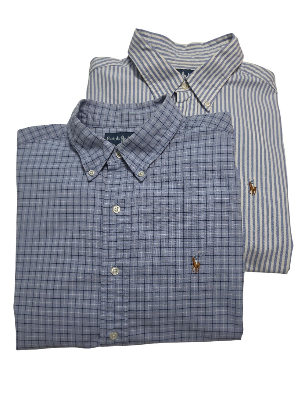 2 Polo Ralph Lauren Classic Fit Button-Down Cotton Coastal Casual Men's Shirt XL